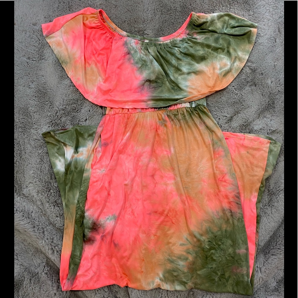 NWT Boutique Tie dye maxi dress